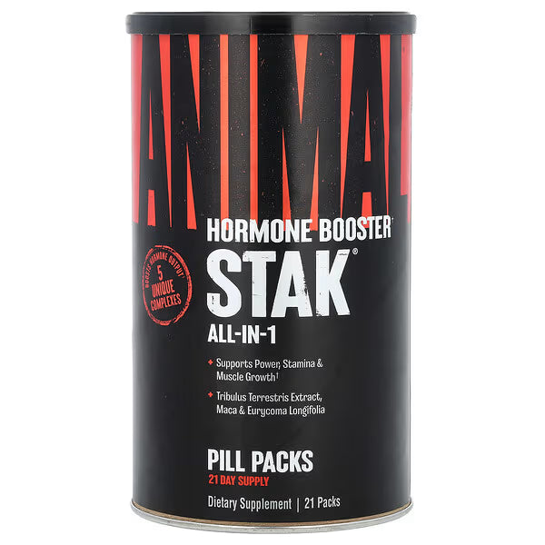 ANIMAL, STAK ,HORMON BOOSTER ALL .IN 1, PILL PACK 21 PACKS