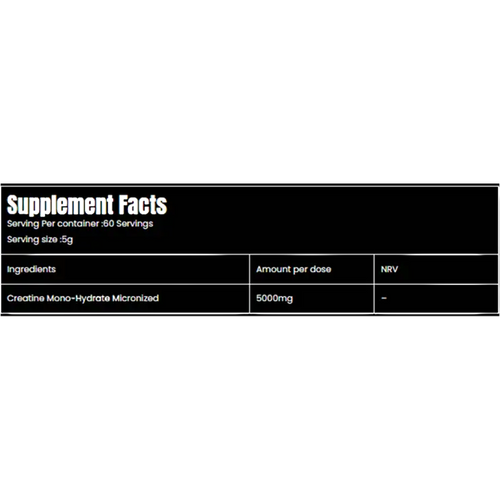 BAD ASS Creatine Monohydrate 300g