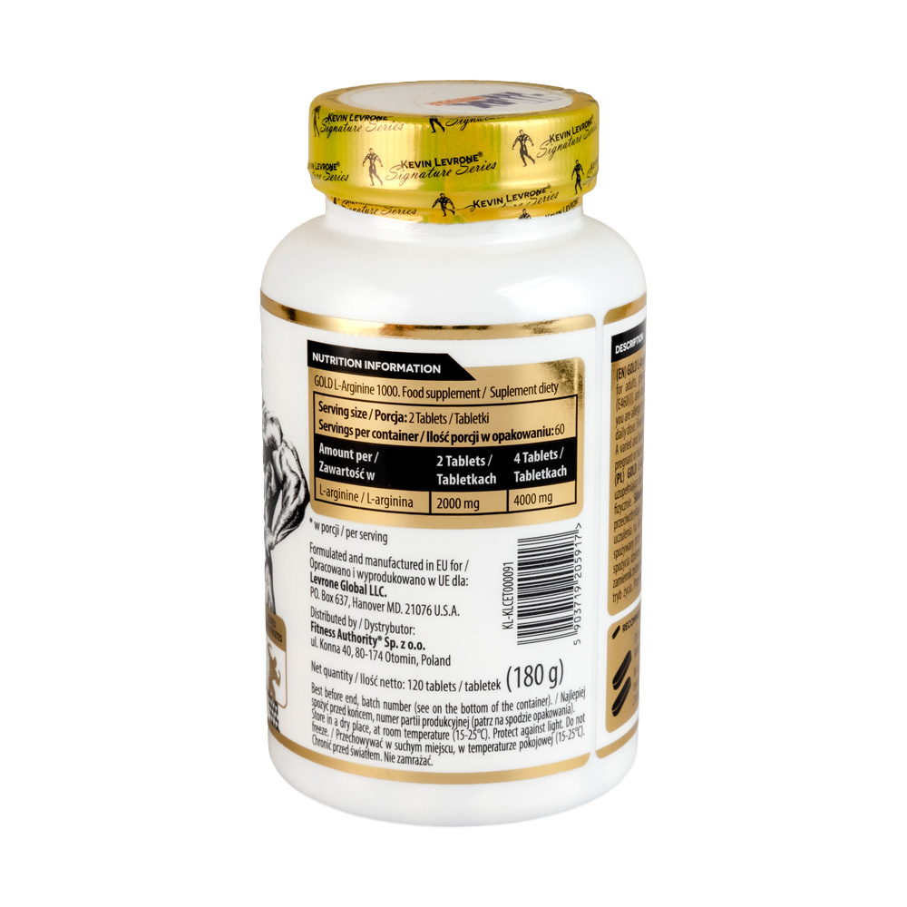 Kevin Levrone Gold L-Arginine 1000mg 120 Tabs