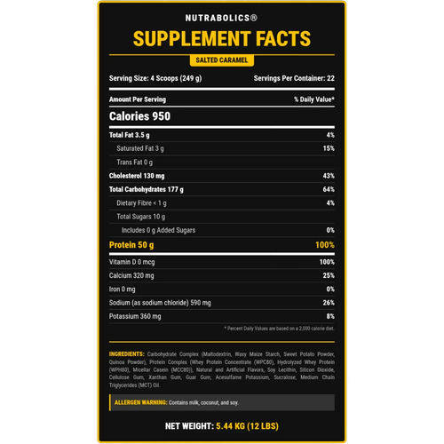Nutrabolics Mass Fusion Gainer 5.44kg