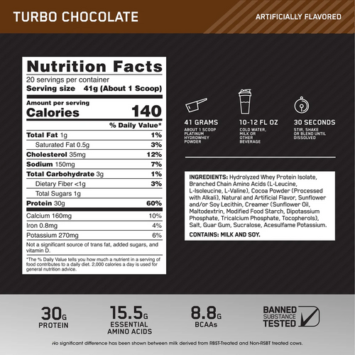 Optimum Platinum HydroWhey Hydrolyzed Protein