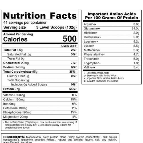 Syntrax Goliath Gainer 5.44kg 41 Servings