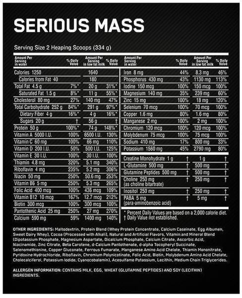Optimum Nutrition Serious Mass