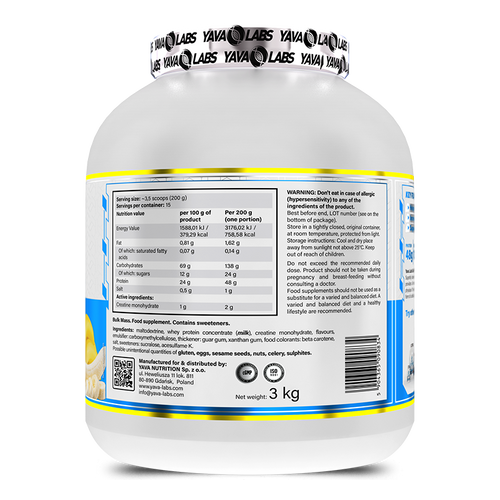 Yava Labs Bulk Mass Gainer Vanilla Ice Cream Flavor