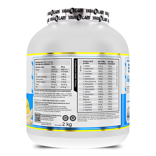 Yava Labs Elite Whey Protein 2kg